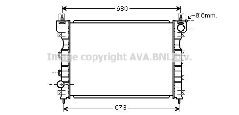 AVA QUALITY COOLING Радиатор, охлаждение двигателя AU2174